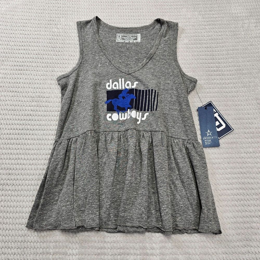 Women's LJ Gameday Babydoll Gray Shirt Size Small New‎ with tags